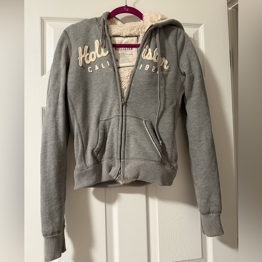 Fur Gray Hollister Jacket
